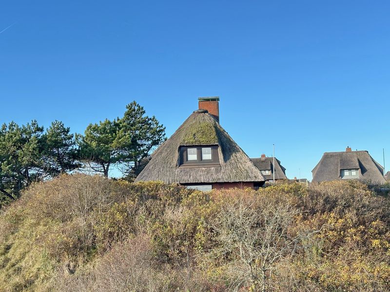 Reet gedecktes Einzelhaus mit Wattenmeerblick